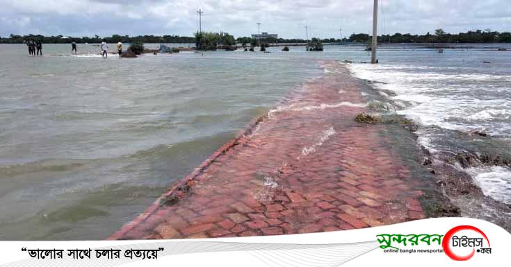 শ্যামনগরে নতুন করে আরও ছয়টি গ্রাম প্লাবিত, ৫ হাজার পরিবার পানিবন্দি