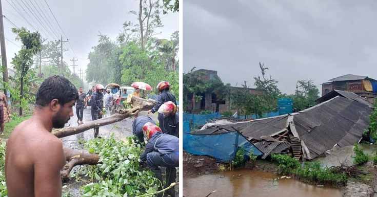 ঘূর্ণিঝড় রেমালের প্রভাবে সাতক্ষীরার ১৪৬৮টি বাড়ি-ঘর বিধ্বস্ত