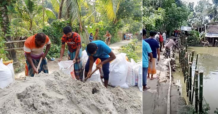 জামায়াত-শিবিরের উদ্যোগে পাটকেলঘাটায় রাস্তা সংস্কার